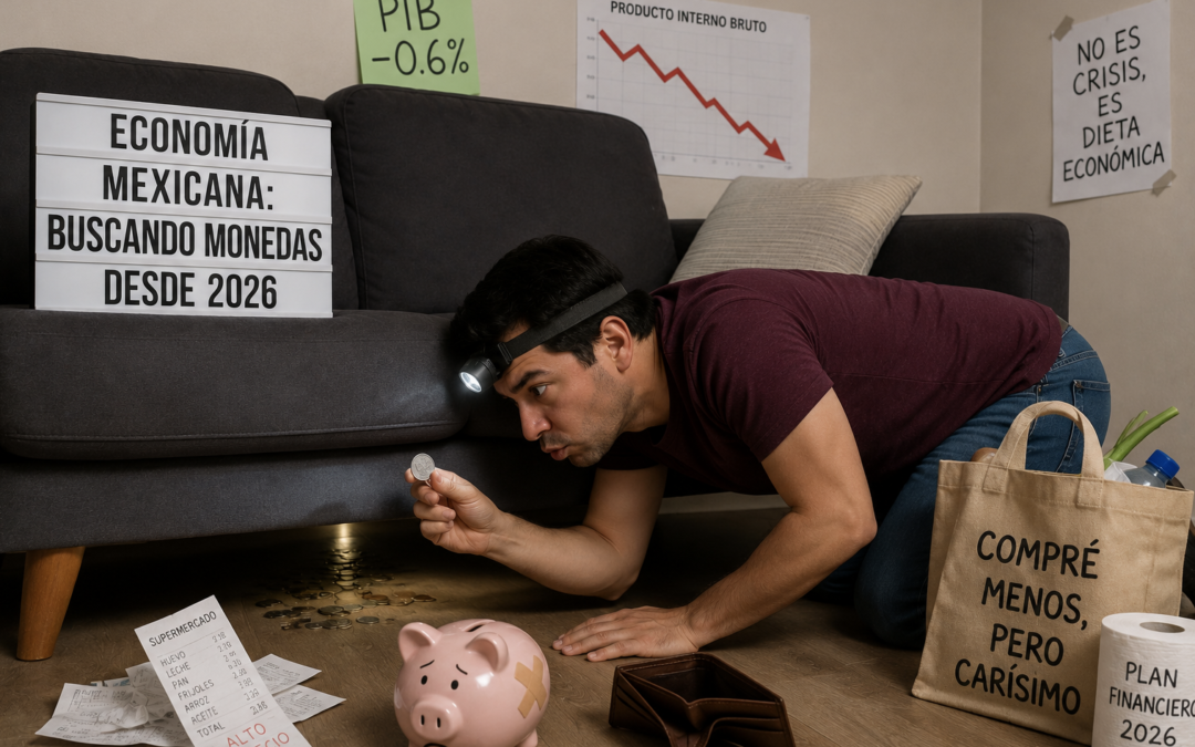 Economía mexicana tropieza y busca monedas en el sillón