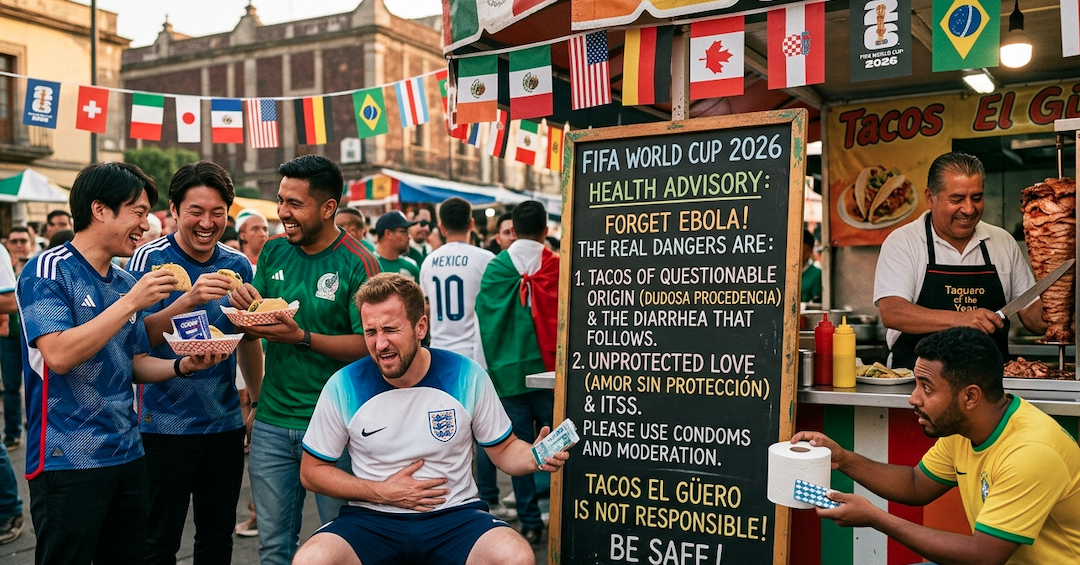 Olvida el Ébola: El verdadero peligro del Mundial 2026 son los tacos de dudosa procedencia y el amor sin protección