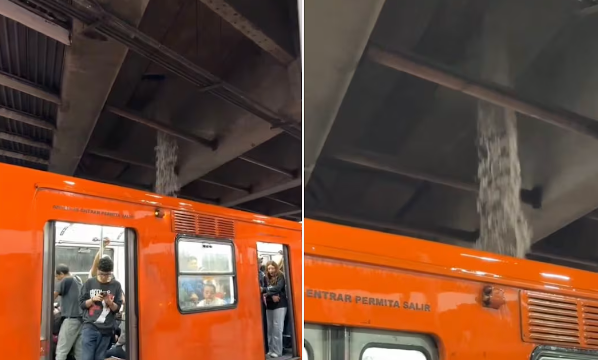Cascadas premium en la Línea 1: El director del Metro justifica las filtraciones porque faltó una charola pluvial e impermeabilizar