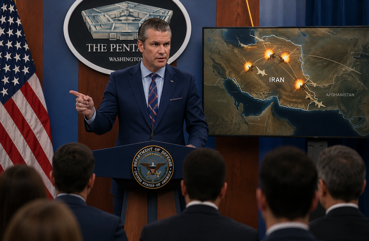 ¿Cancelamos los planes de hoy? El jefe del Pentágono avisa que Estados Unidos pasará la noche ocupado bombardeando a Irán